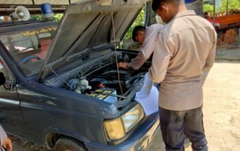 Pastikan Pelayanan Kepada Masyarakat Maksimal, Bag Log Polres Aceh Tamiang Cek Kendaraan Dinas