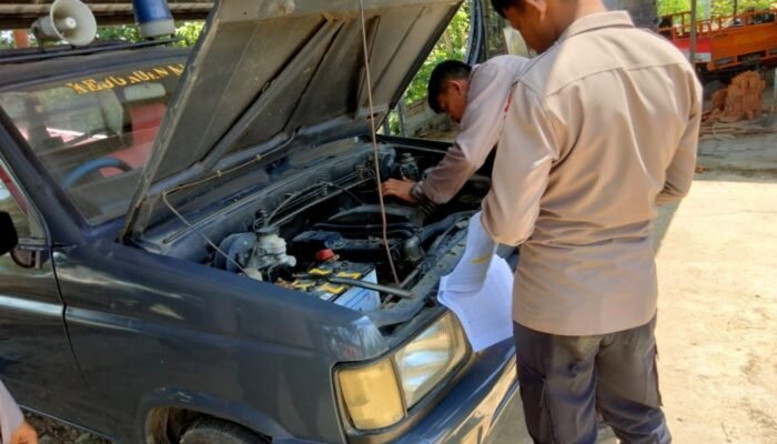 Pastikan Pelayanan Kepada Masyarakat Maksimal, Bag Log Polres Aceh Tamiang Cek Kendaraan Dinas