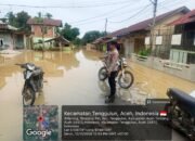 Polsek tenggulun monitoring banjir debit air mulai surut sejumlah akses jalan masih terputus