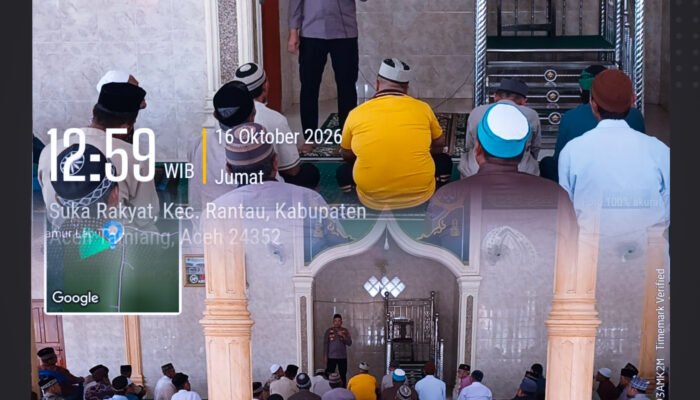 Jumat Keliling, Kapolres Aceh Tamiang Perkuat Kedekatan dengan Jamaah, Kamtibmas Jadi Tanggung Jawab Bersama