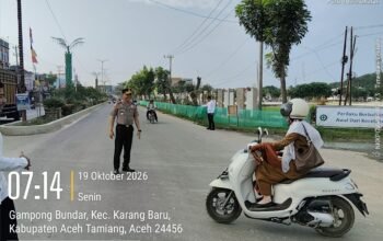 Polres Aceh Tamiang gelar strong point pagi, wujud kan kelancaran lalu lintas dan ke amanan masyarakat