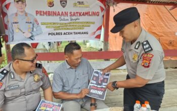 Ajak Masyarakat Jaga Kamtibmas, Sat Binmas Polres Aceh Tamiang Bina Satkamling