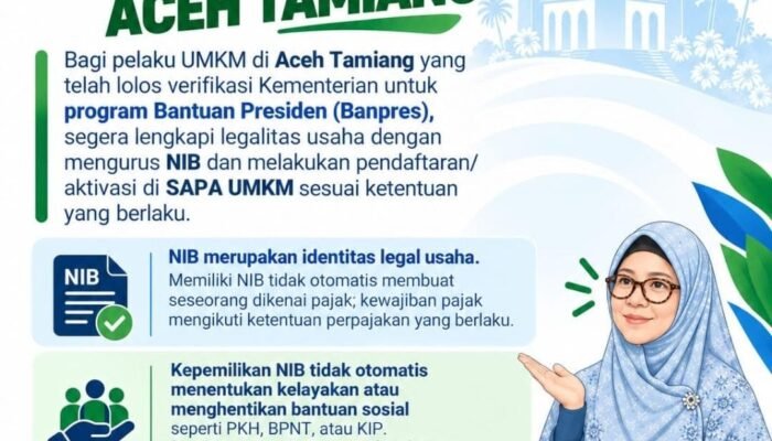 Pemkab Aceh Tamiang Imbau Pelaku UMKM Segera Urus NIB dan Aktivasi SAPA UMKM